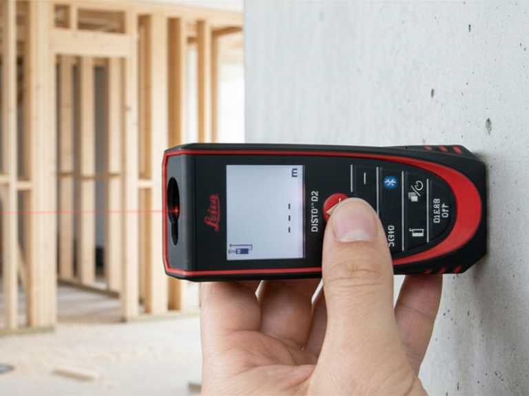 Site Measurements - Leica in use taking dimensions