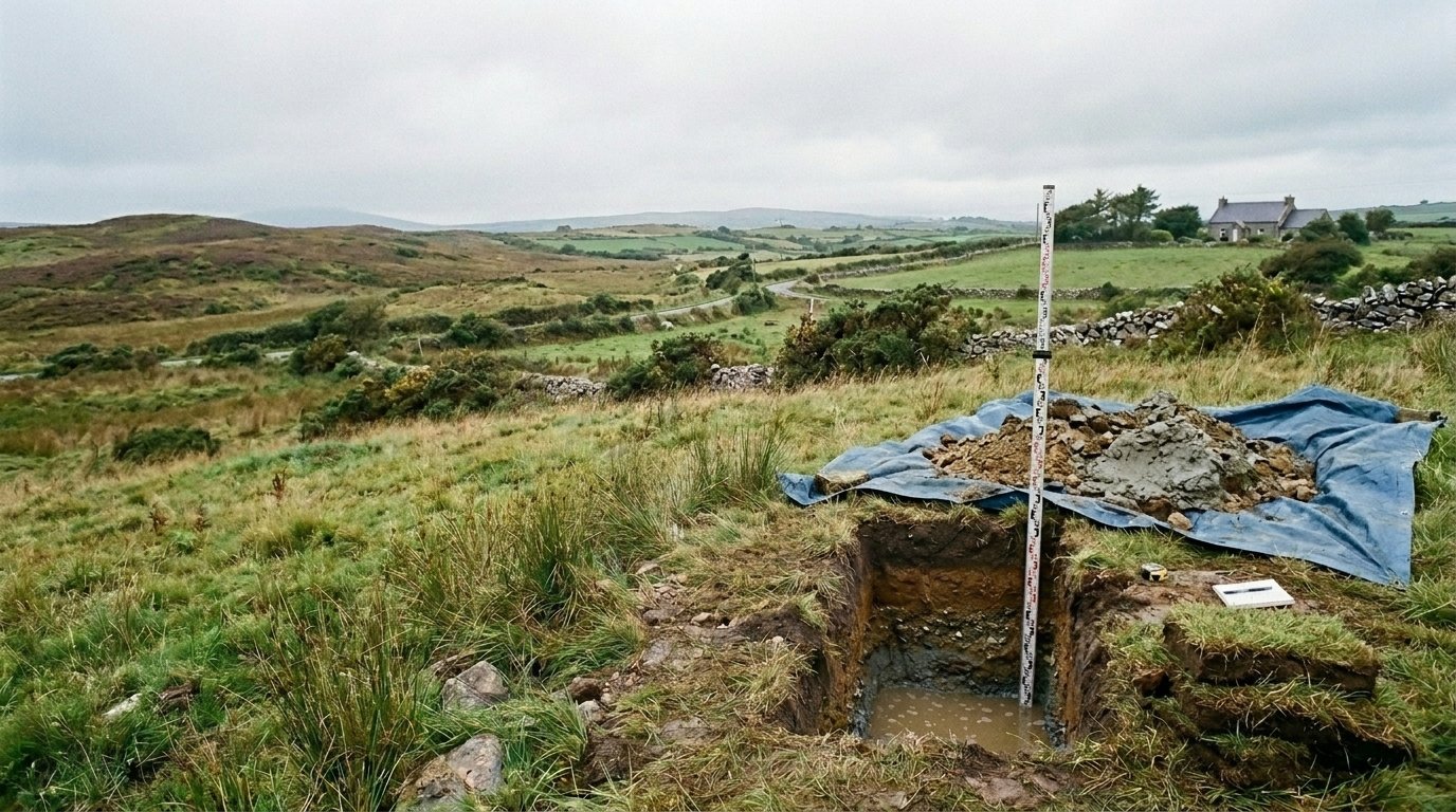 Site Suitability Tests - Percolation Test in Progress